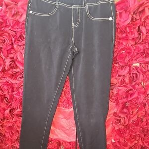 Guess Girls Black Jeggings with Stretch Fit Size 12 LIKE NEW